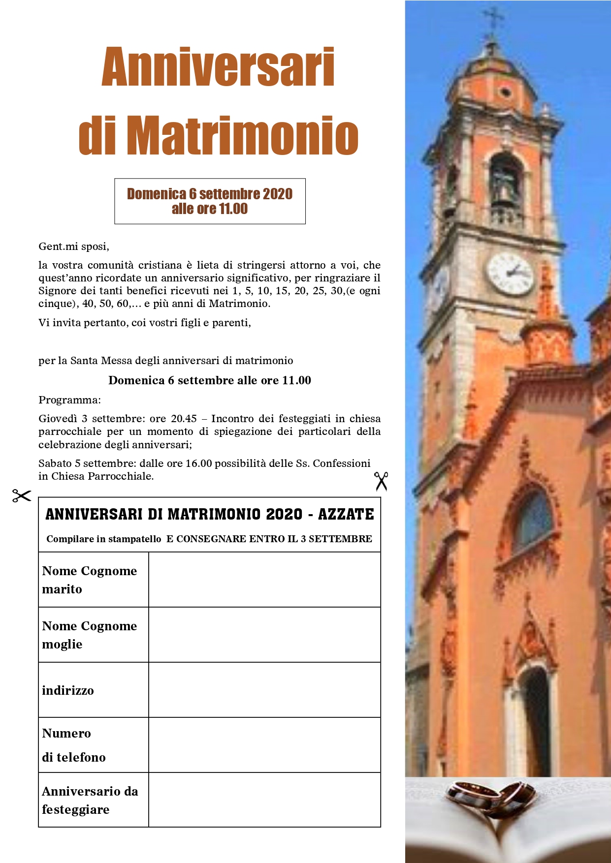 06 09 Azzate Anniversari Di Matrimonio Comunita Pastorale Maria Madre Della Speranza